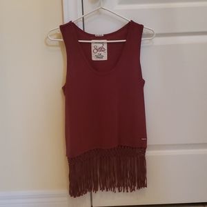 Maroon Superdry Fringe Tank